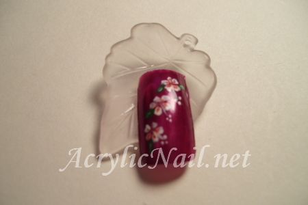 Red Acrylic Nail Design
