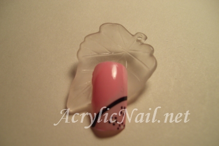 Peach Acrylic Nail Design