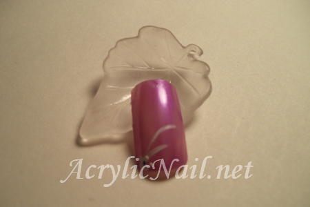 Purple Acrylic Nail Design